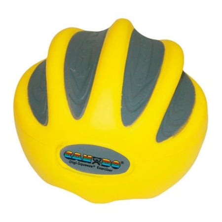 Fabrication Enterprises CanDo Digi-Squeeze Hand Exerciser, Medium, Yellow, X-Light 29495